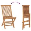 Garden Dining Set Brown Solid Teak Wood