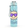 1PC Cool Sun Sunglasses Ocean 750ml Color Plastic Sports Water Bottle Leakproof Flip Straw Lid Suitable for Sports Office Home Use