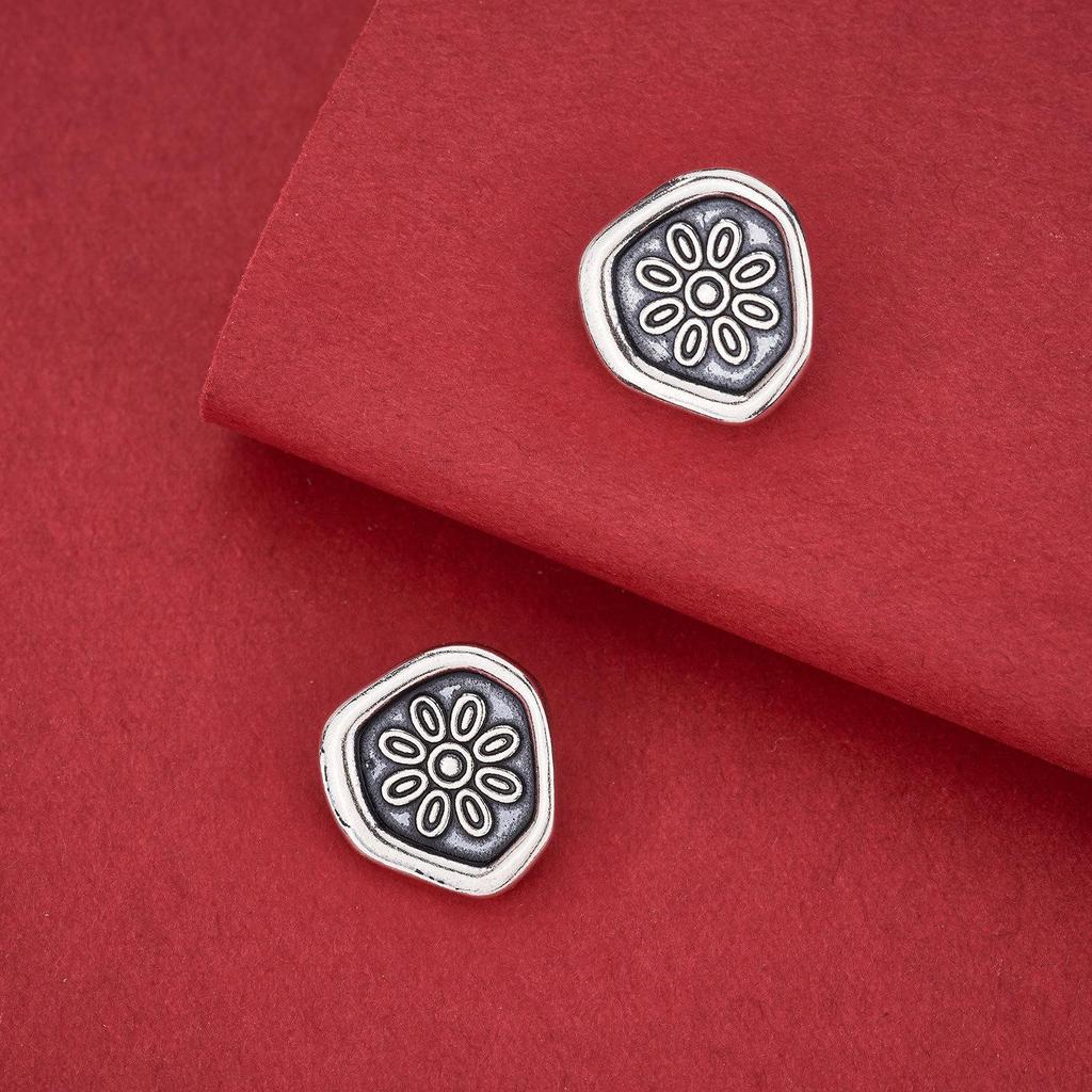 S925 Sterling Silver Irregular Multi-Petal Flower Clasp for Handmade Jewelry and Braided Rope Accessories