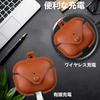 CIOODDW airpods 4 case compatible airpods 4 high quality genuine leather PU leather airpods 4 case leather full protection charging visible LED light