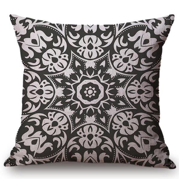 Florals Beautiful Leaf Floral Mandala Waves Stripe Paisley Geometry Prints Cotton Linen Cushion Cover Sofa Throw Pillow Case