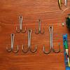 50pcs Fly Tying Double Hook High Carbon Steel Long Shank Double Hook Crank Barbed Jig Hook for Saltwater and Freshwater