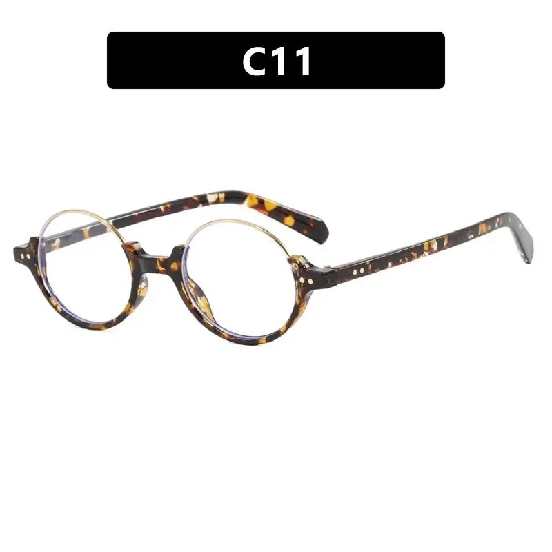  Vintage Rimless Round Sunglasses Women Fashion Leopard Tea Gradient Shades UV400 Men Trending Rivets Punk Sun Glasses