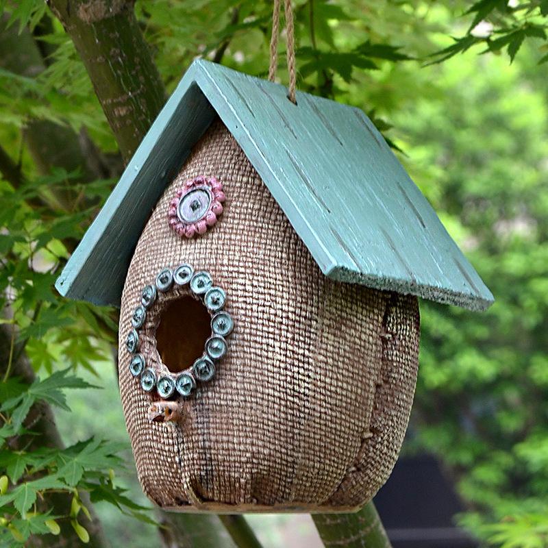 Xianci Outdoor Vogelhaus aus Massivholz: Garten-, Hof- oder Balkondekoration Ornament.