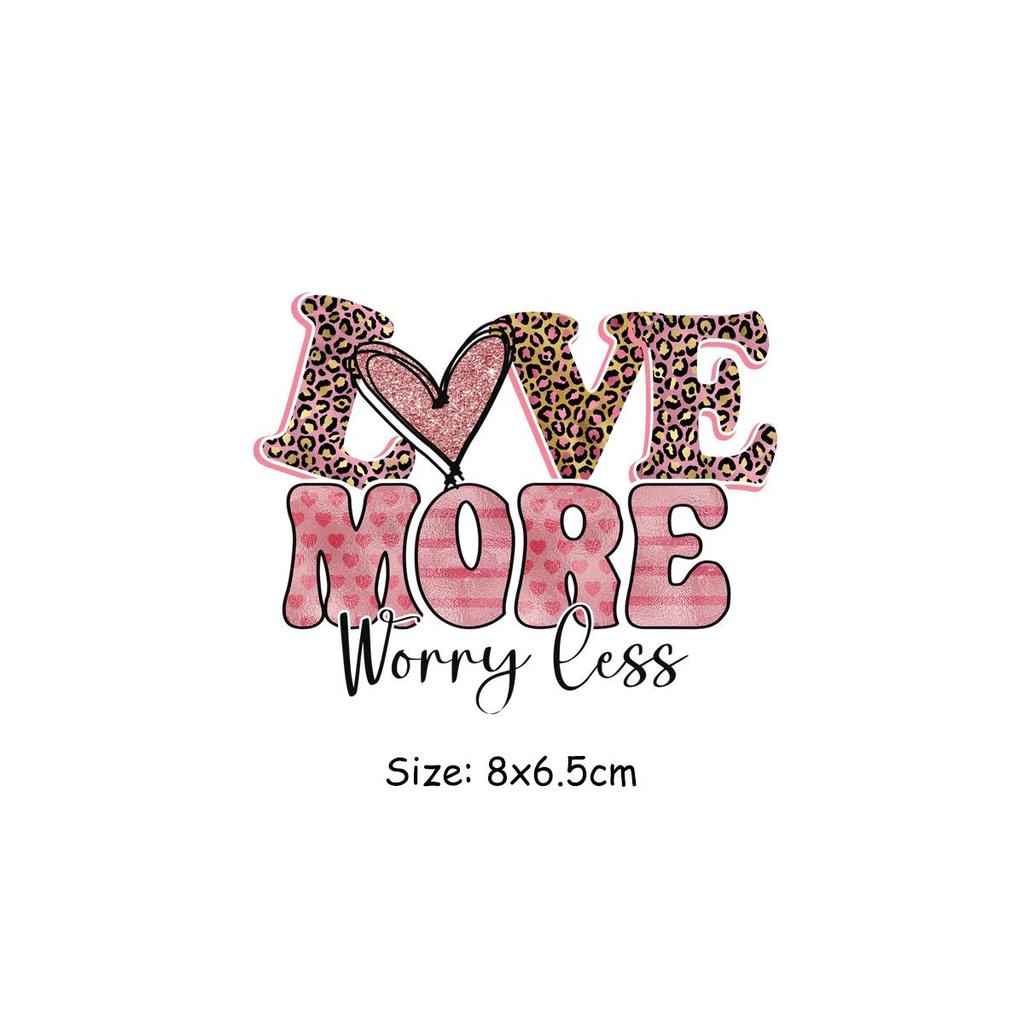 Happy Valentine'Day Patches auf Kleidung Wärmeübertragung Aufkleber Dekoration für Liebhaber Kleidung DIY Streifen Aufkleber Mädchen Junge