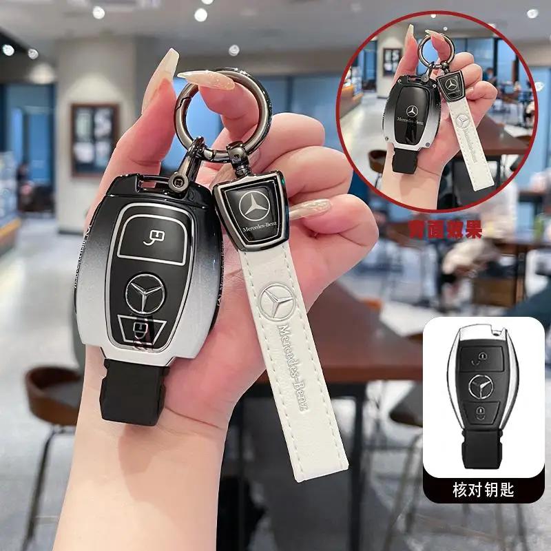 PZQ2 Zinc Alloy Car Key Cover for Mercedes-Benz A-Class Remote Control Cover Mercedes-Benz A180 A200 Key Cover Accessories