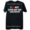 Miluji svou super sexy emo přítelkyni Trička Hip Hop Bavlna Streetwear Krátký rukáv Dárky k narozeninám Miluji svou emo přítelkyni Tričko Pánské