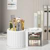 Large Capacity Rotating Pen Holder Desktop Drawer Makeup Organizer Stationery Box Case School Office Desk Storage Shelf