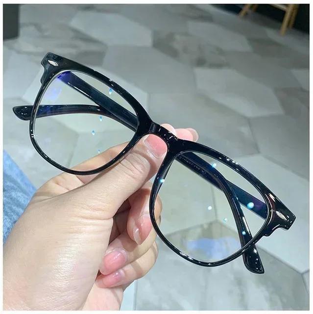 

Fashion Finished Myopic Glasses for Men Women Unisex Blue Color Lightweight Design Locking Minus Diopters Stylish Fashion Near Sight Eyeglasses Anti-Blue Light 0