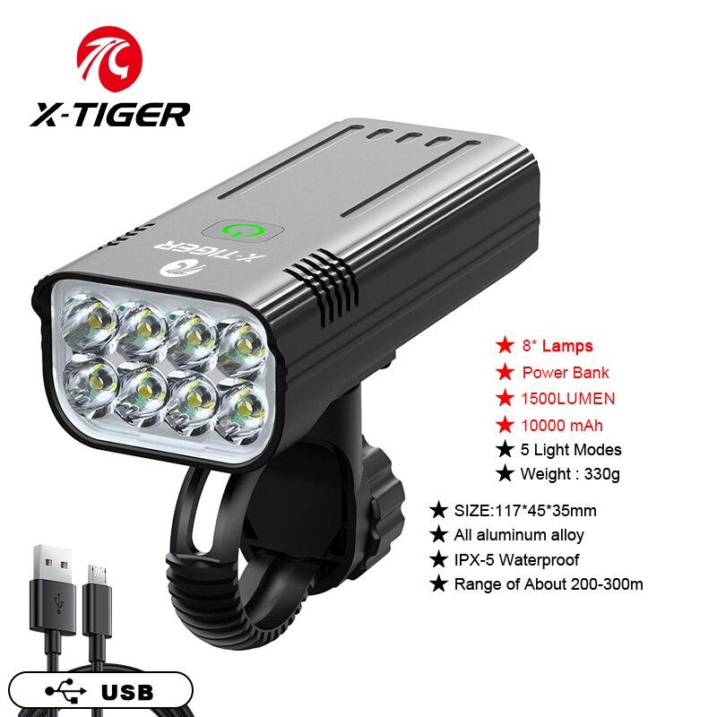 X-TIGER Bicycle Light 10000mAh Powerful Bike