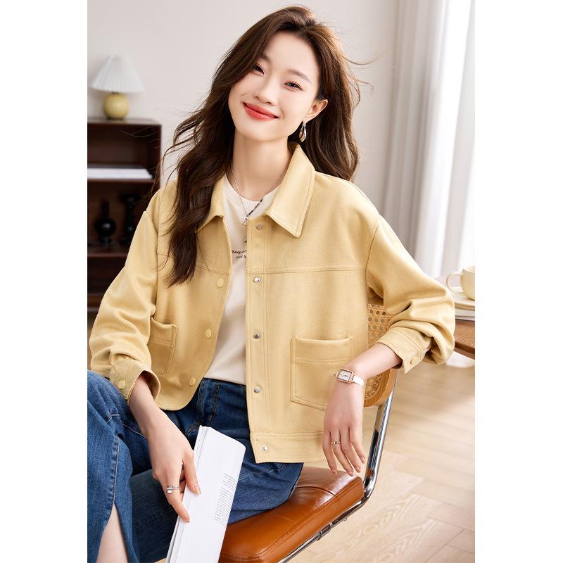 

Кардиган свитер куртка женская осень новый свободный повседневный универсальный однотонный короткий пиджак топ 2XL жёлтый