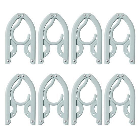 

Вешалки для одежды Портативная вешалка для одежды Прочная несущая конструкция с противоскользящим покрытием Складные держатели для курток и рубашек Компактные вешалки 8pcs