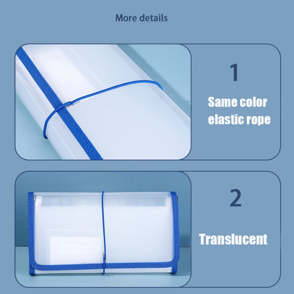 Binding Rope PP Expanding File Folder Colored Labels Accordian File Bag  Briefcases