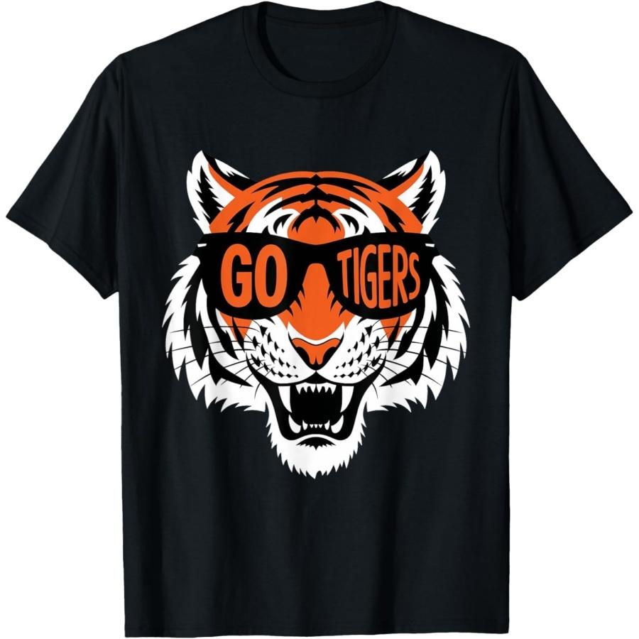LUjiu Retro Go Tigers Vintage Style Classic Gift for Men Women Kid T-Shirt S