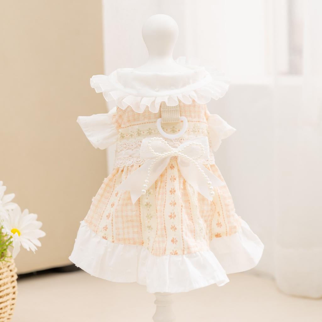 Doggy dress lightweight princess style lace dress for pets and cats