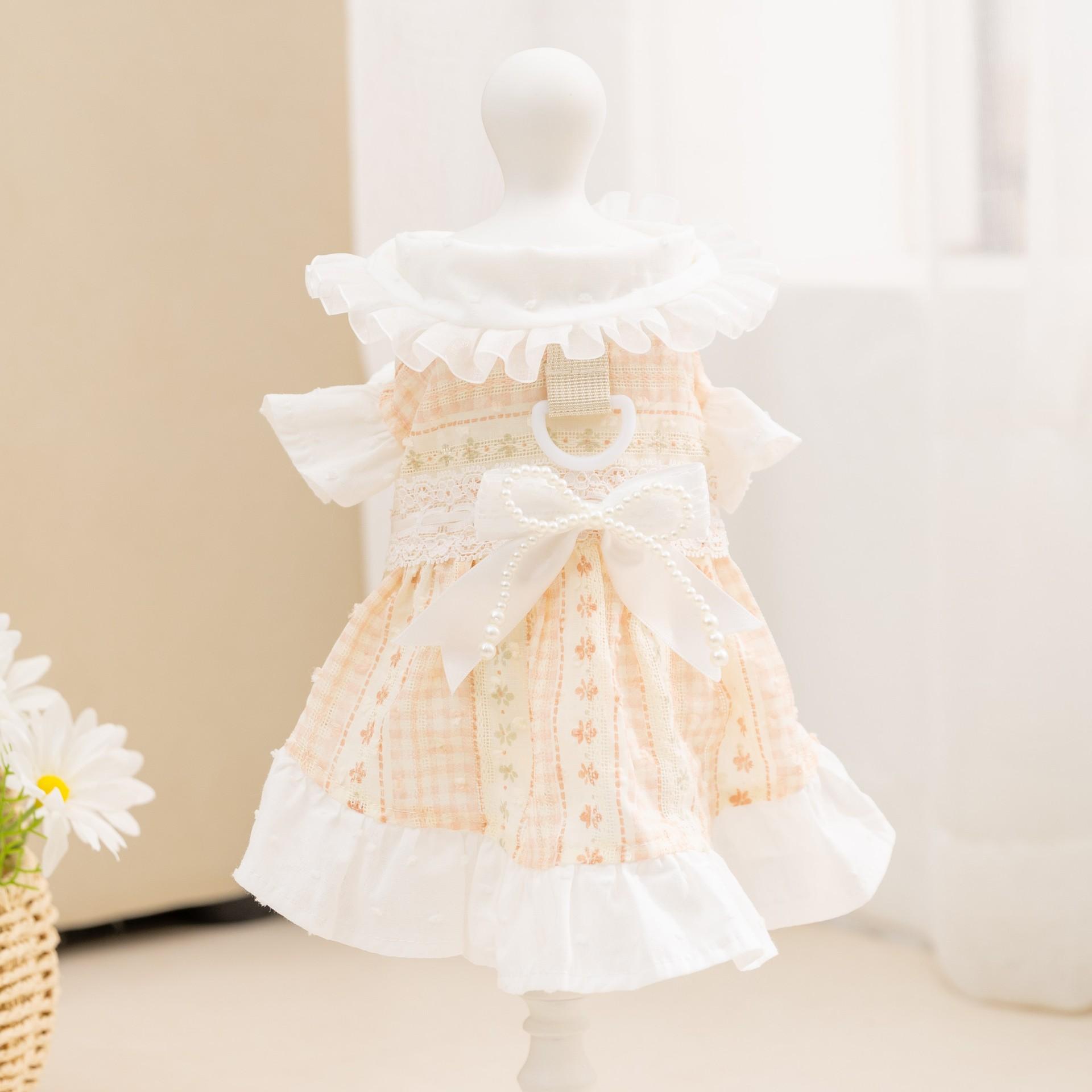 Платье для собачки легкое кружевное платье в стиле принцессы для питомцев и кошек XS