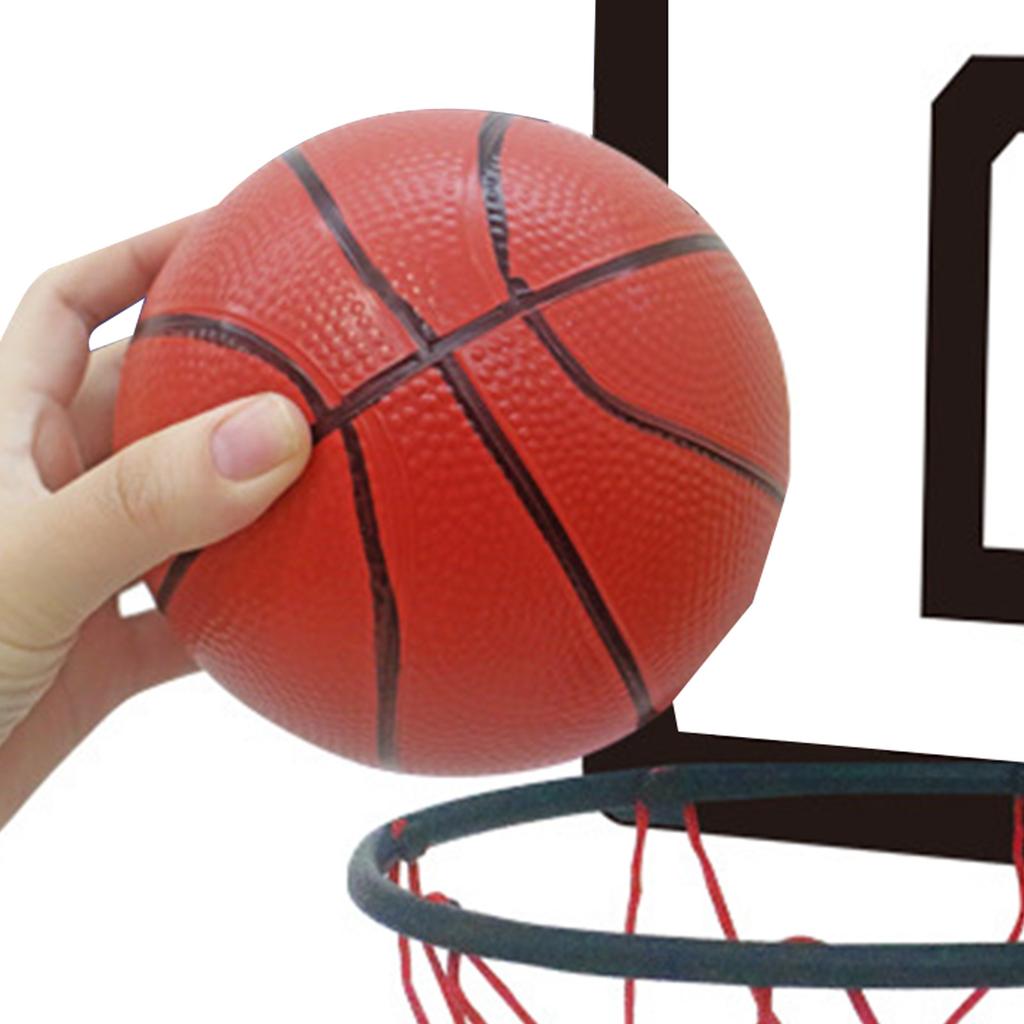 Wall Mounted Basketball Hoop Number 7 Basketball Hoop Kit for Indoor Outdoor Boys Girls Teens Black