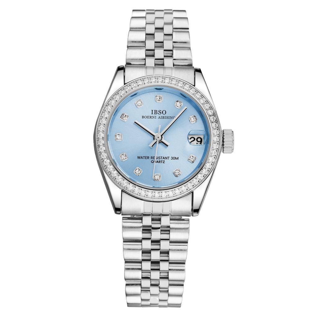 Classic Luxury Quartz Diamond Watch Women'S Steel Belt Women'S Watch Waterproof 1079