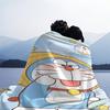 Mischievous Doraemon Theme Print Pattern Flannel Blanket Soft Multifunctional Decortive Blanket Universal Throw Blanket Fan Gift