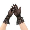 Mesh Fishnet Gloves New Lace Stretchy Stage Performance Gloves Breathable Bow Design Bride Gloves Ladies Winter Gloves