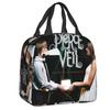 Custom Rock Band Pierce Veil Insulated Lunch Bags for Work School Leakproof Thermal Cooler Lunch Box Women Children