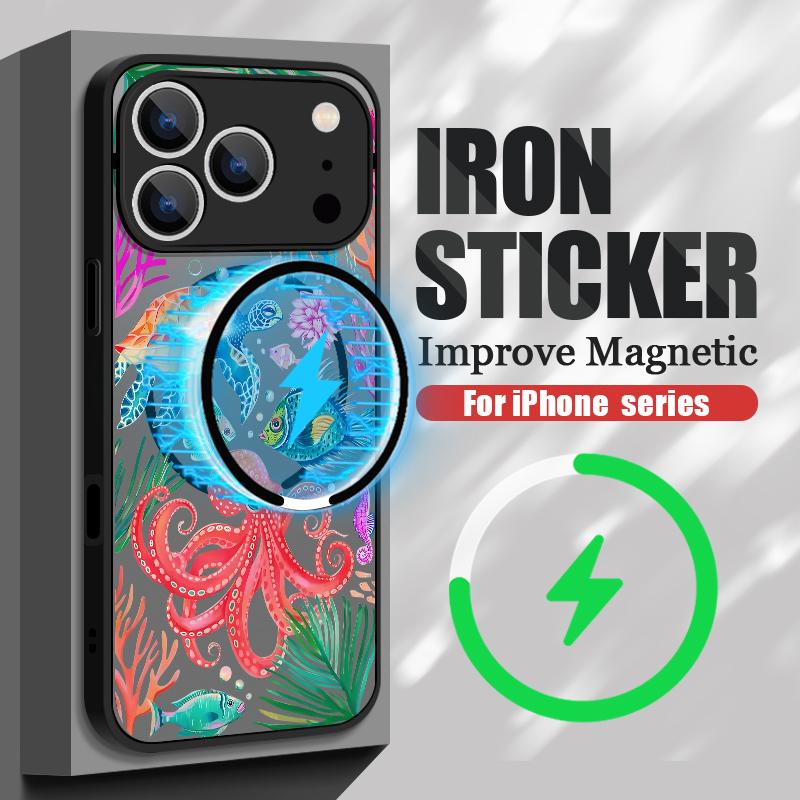 Jellyfish Dolphin Pattern Case For iPhone 17 Pro Max Case iPhone 16 Pro Max 15 14 13 16E 17E Magnetic For Magsafe Hybrid Matte Cover