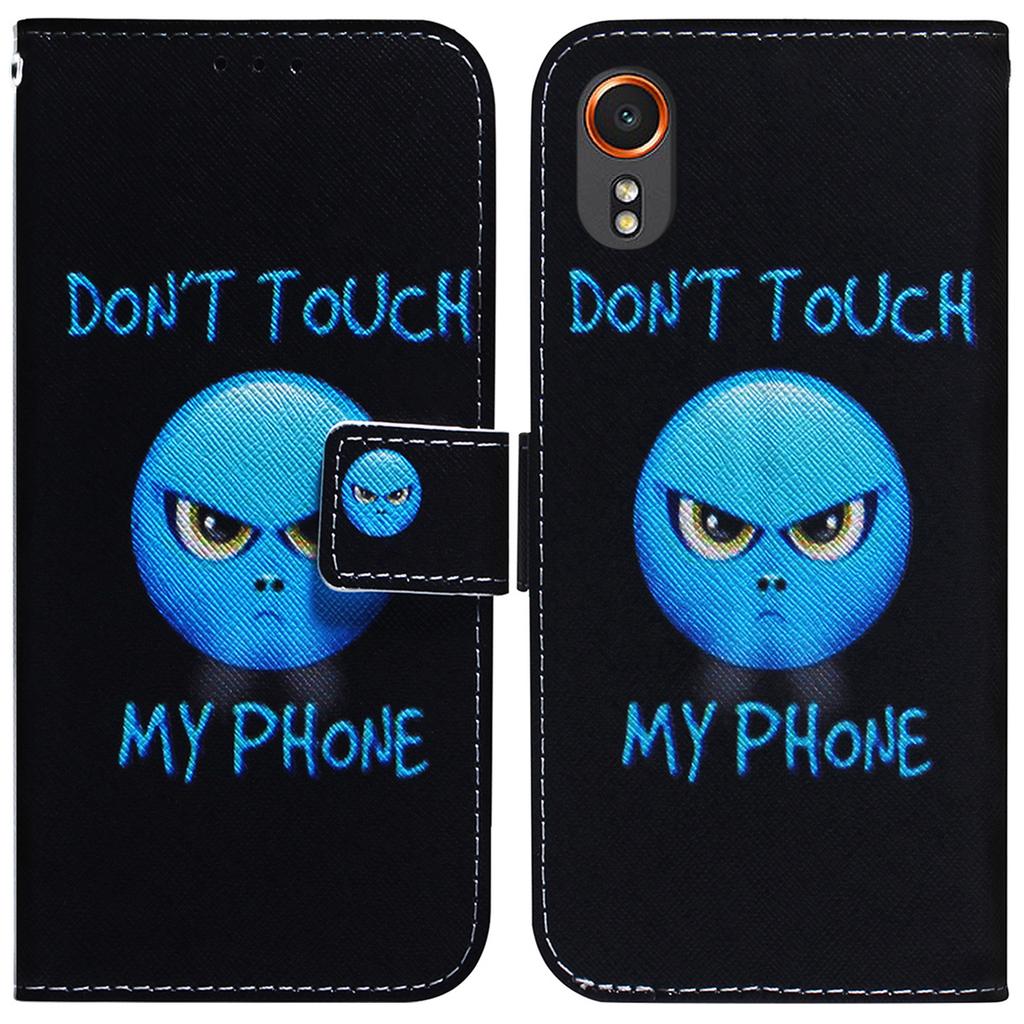 For Samsung Galaxy Xcover7 Case PU Leather Pattern Magnetic Clasp Stand Function Phone Cover
