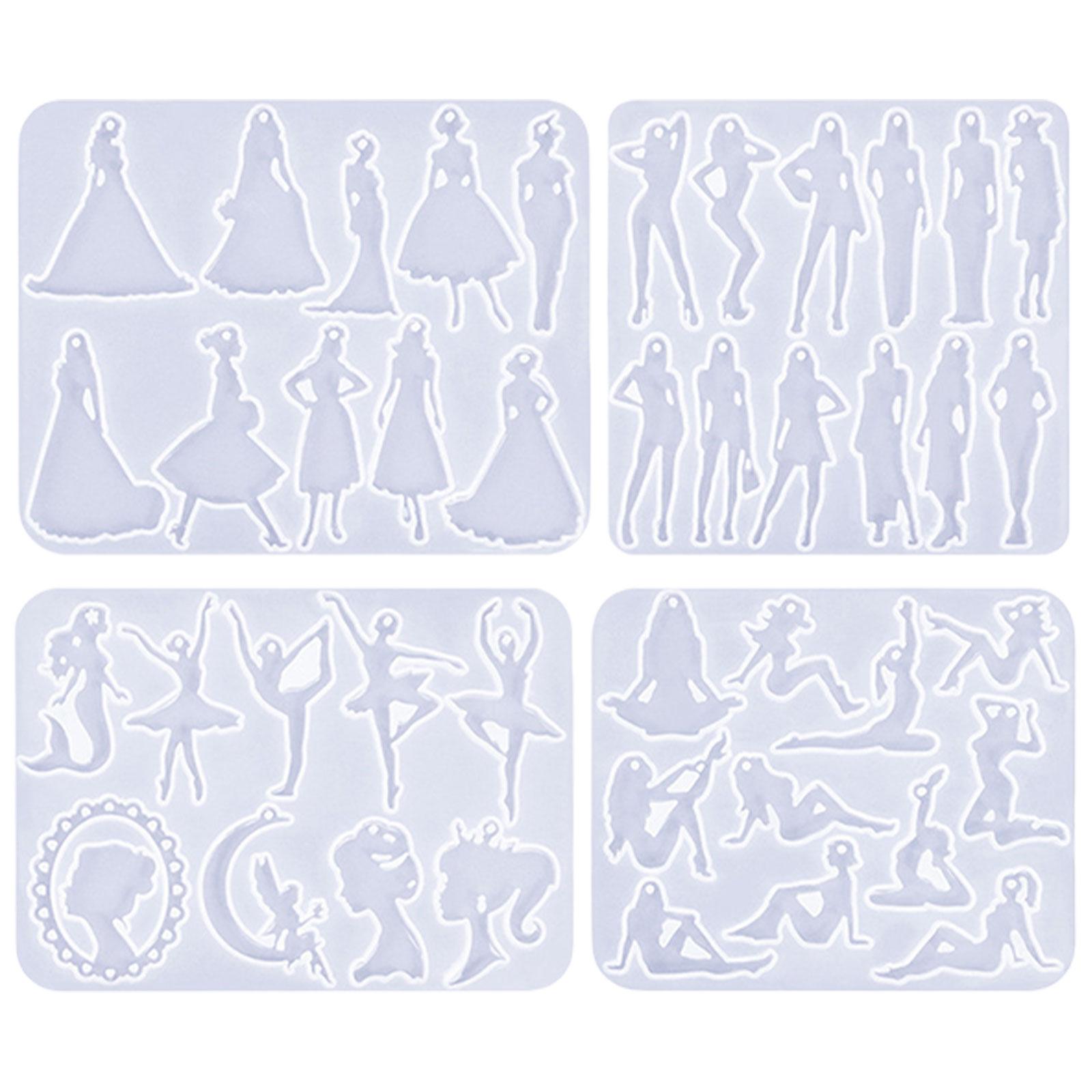 

Силиконовая форма для сережек Cute Girl Series Прочные силиконовые формы для сережек с рисунком милых аниме-девушек для креативных ювелиров