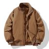 Stand Up Collar Down Cotton Jacket for Men In Winter, Loose Oversized Cotton Jacket with Added Velvet and Thick Coat, Men's Cotton Jacket