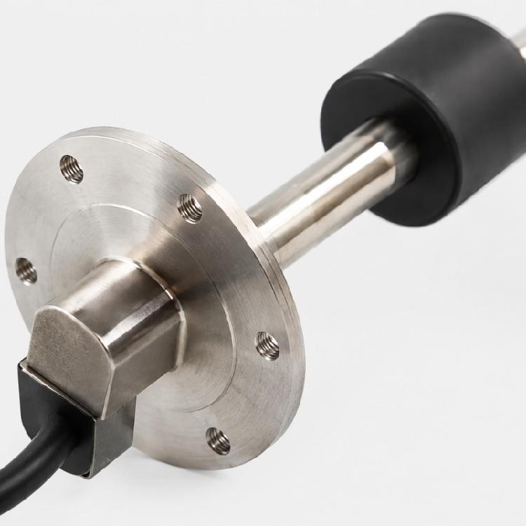 Fuel Tank Level Sensor with Spring Contact Array, Float-Based Sending Unit with 304 Stainless Steel Construction and Two Wire Connection