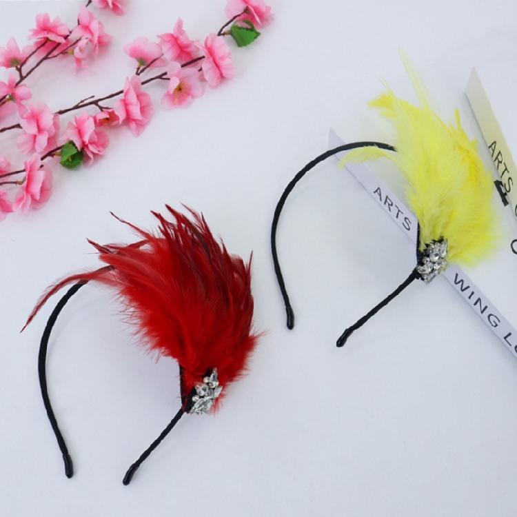 1920er Jahre Kopfschmuck Mardi Gras Party Feder-Haarband Damen Fascinator Stirnband