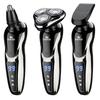 Shuangke 1168 Elektrorasierer: LCD-Display, Wasserdicht, 3-in-1 für Rasur, Haarschnitte und Nasenhaarentfernung.