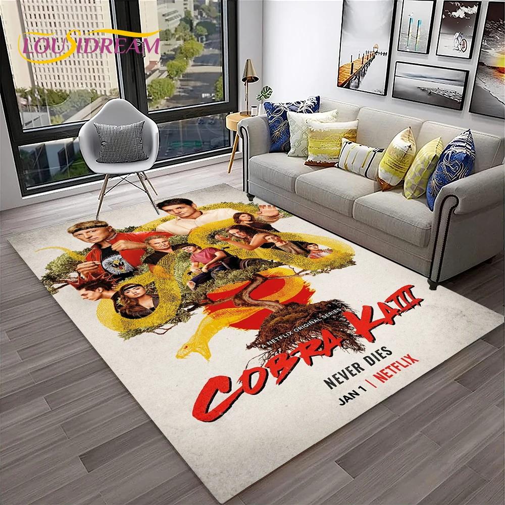 3D Cobra Kai Amanda TV Karate HD-Teppich für Zuhause, Wohnzimmer, Schlafzimmer, Sofa, Fußmatte, Dekor, Kinderspielbereich, Teppich, rutschfeste Bodenmatte