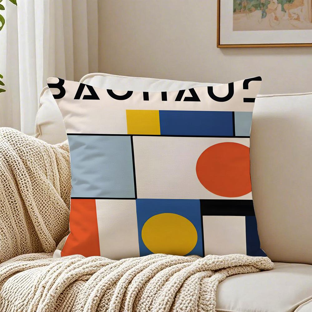 Famous Modern Minimal Design Style BBauhaus Cushion Cover Pillowcase Antidustmite Living Room Sofa Decor Cushion Room