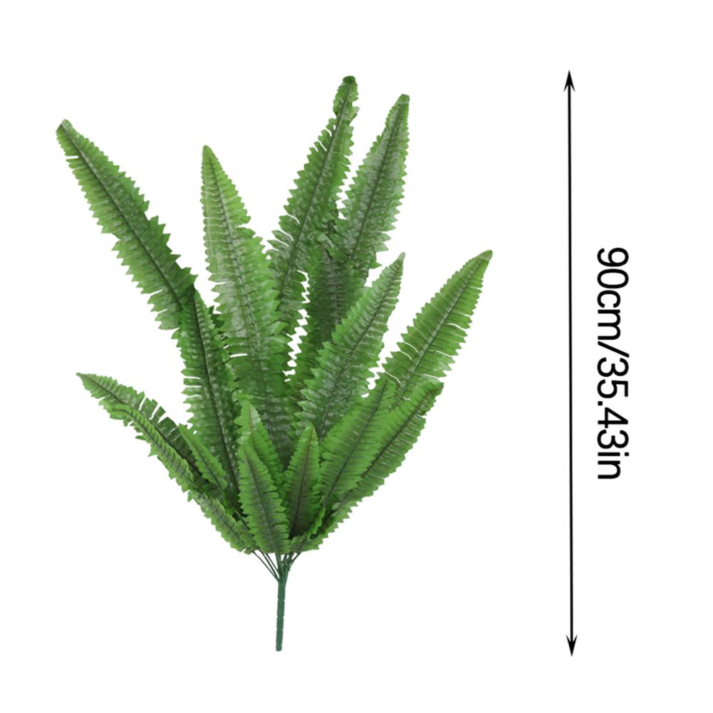 47/90cm Lifelike Artificial Boston Fern UV Resistant Large Artificial Ferns Fake Plants Greenery Home Garden Porch Summer Decor