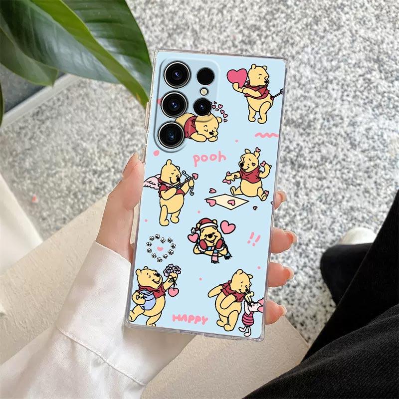 Capa Transparente Winnie Pooh Tigrão Leitão Amigos Para Samsung Galaxy S26 S25 Ultra S24 S22 S26 Plus S20 S23 S21 S25 FE 5G Capa Clara