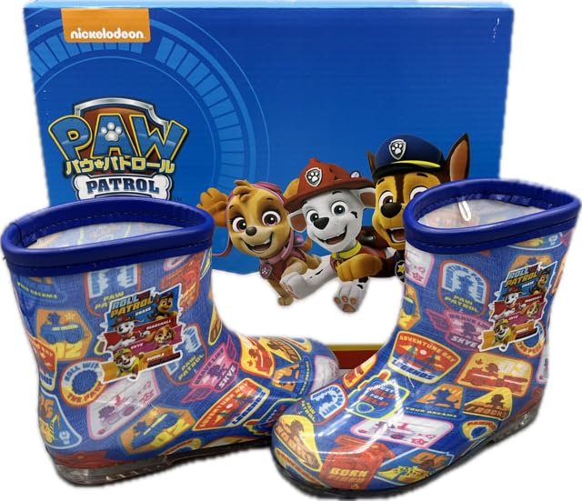 Paw Patrol Children's Rain Boots, Blue, Featuring Chase, Marshall, Skye, and Rubble, Perfect for Daycare, Rain, and More, Character Design, PP70152