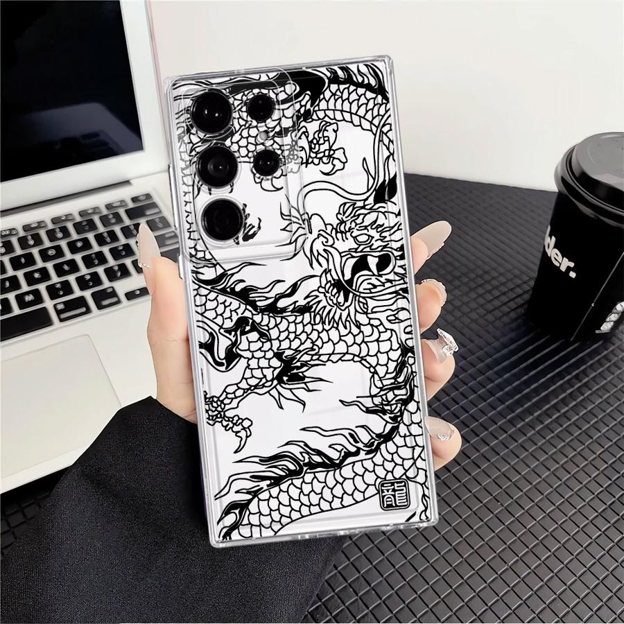 

Чехол Дракон, приносящий удачу для Samsung Galaxy S26 S24 S21 S25 Edge S22 FE S20 Plus Note 20 Ultra 10 S23 Ultra Galaxy S25