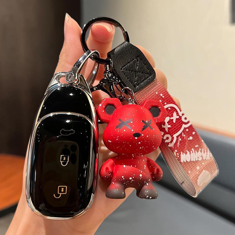 Protective Key Fob Cover for Li Auto One (2019-2022), Unisex Remote Control Shell with Keyring
