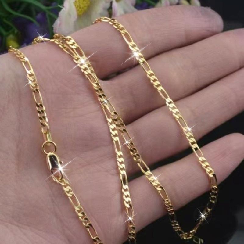 

1 шт. Модная мужская позолоченная цепочка-ожерелье 4 мм Хип-хоп фурнитура 16-30 дюймов подходит для подвесок 18inch