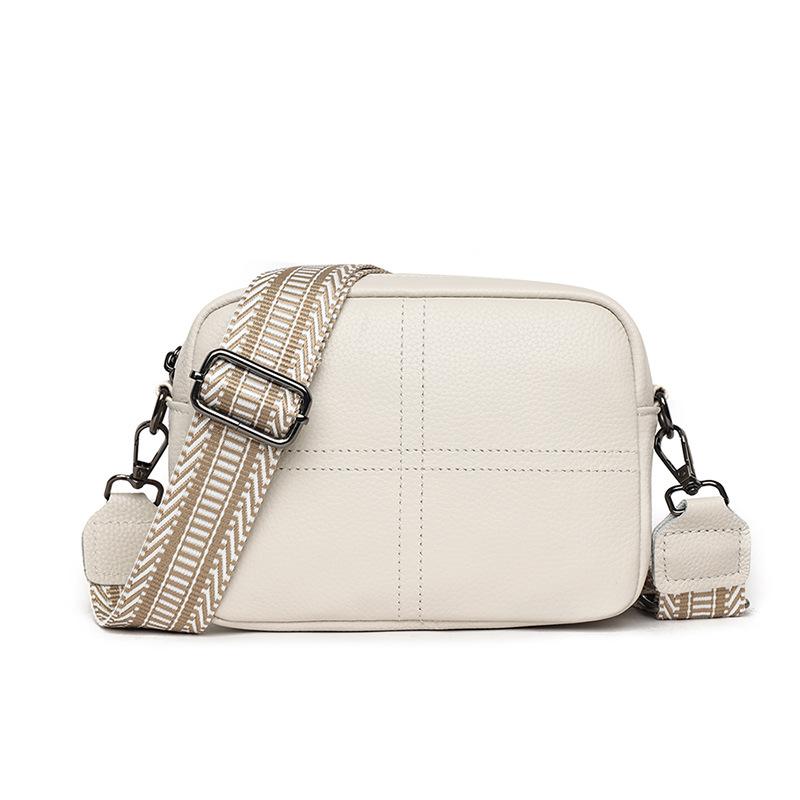 Cowhide Bag Women's New Simple and Fashionable Shoulder Bag Crossbody Small Square Bag Women's Bag