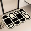 Irregular Simple Printing Bathroom Thickening Mat Bath Non-slip Carpets In Wash Basin Bathtub Side Floor Rug Shower Room Doormat Memory Foam 3D Pad