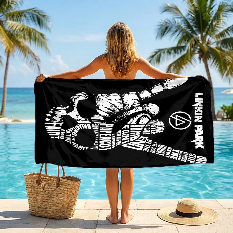 Linkin Park Fashion Beach Towel: Ideal for Summer Adventures Soft, Absorbent and Quick Drying Suitable for Swimming and Bathing