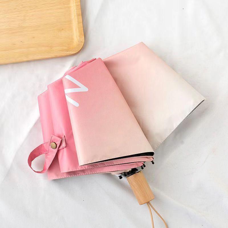 

Градиентный мини-складной зонт, 3-ступенчатый автоматический зонт, женский прочный зонт, портативный удобный зонт для дождя и солнца