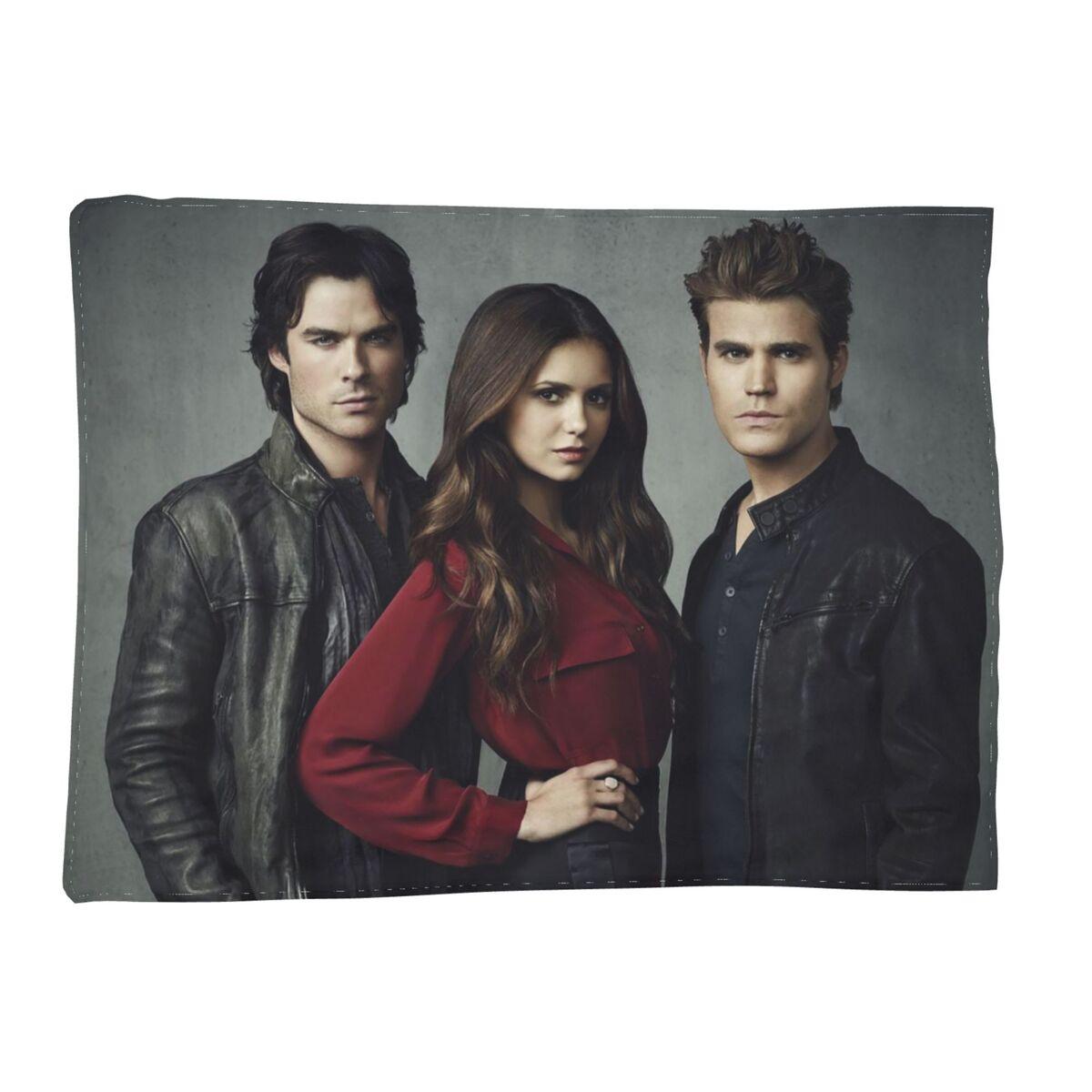 

The Vampire Diaries Damon Salvatore Blanket Soft Warm Flannel Throw Blanket Bedspread for Bed Living room Picnic Travel Couch 80x120cm