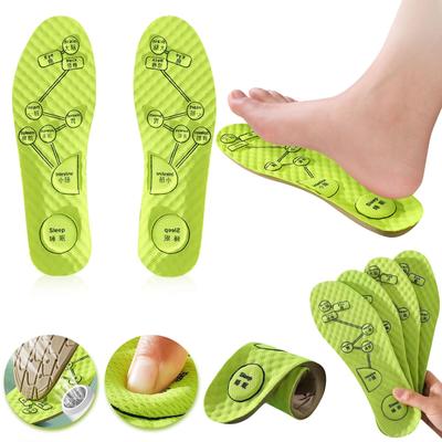 Plantilla de acupresión para pies para hombre y mujer, almohadillas deportivas suaves y transpirables, plantilla desodorante que absorbe el sudor, almohadillas para zapatos