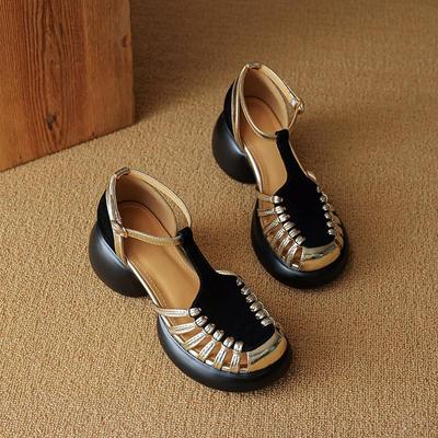 Women's Summer Sandals 2024  Luxury Elegant Platform Barefoot Shoes For Women Comfortable Outdoor Fashion Wedge Heeled Sandals