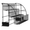 3-Tier Retractable Storage Organiser, Pull Down Spice Rack Organizer, Metal Wrought Iron Kitchen Step Storage Holder Wall Shelf