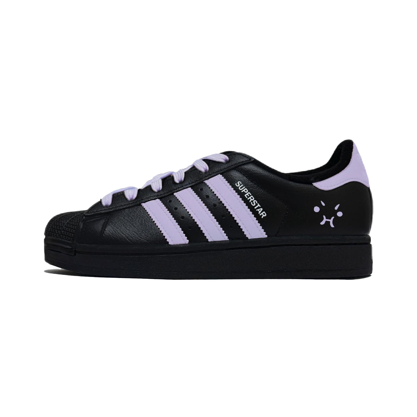 

Adidas Originals SUPERSTAR Pieces Low top Skateboard Shoes Unisex Black Purple EG4959(Team85-) 39⅓