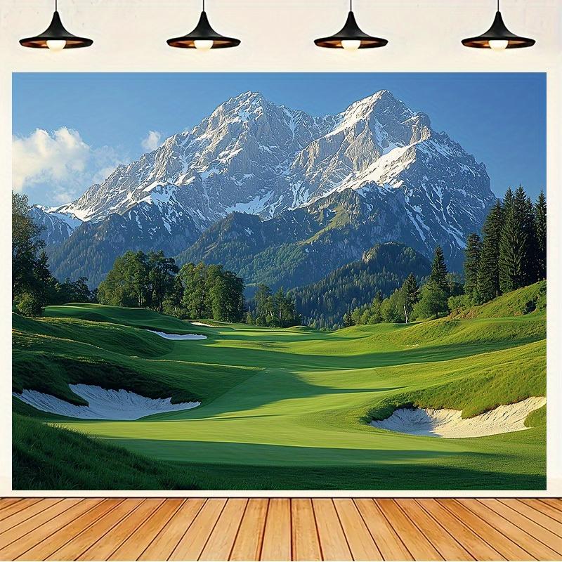 1, baner 2D, baner z tłem poliestrowym pola golfowego - wielofunkcyjna dekoracja domu, tło do fotografii